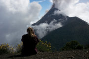 Acatenango Day Trip Hike view of Fuego volcano