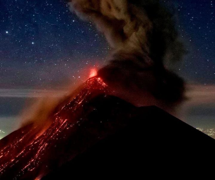 Double Whammy Volcan Fuego under the stars Guatemala